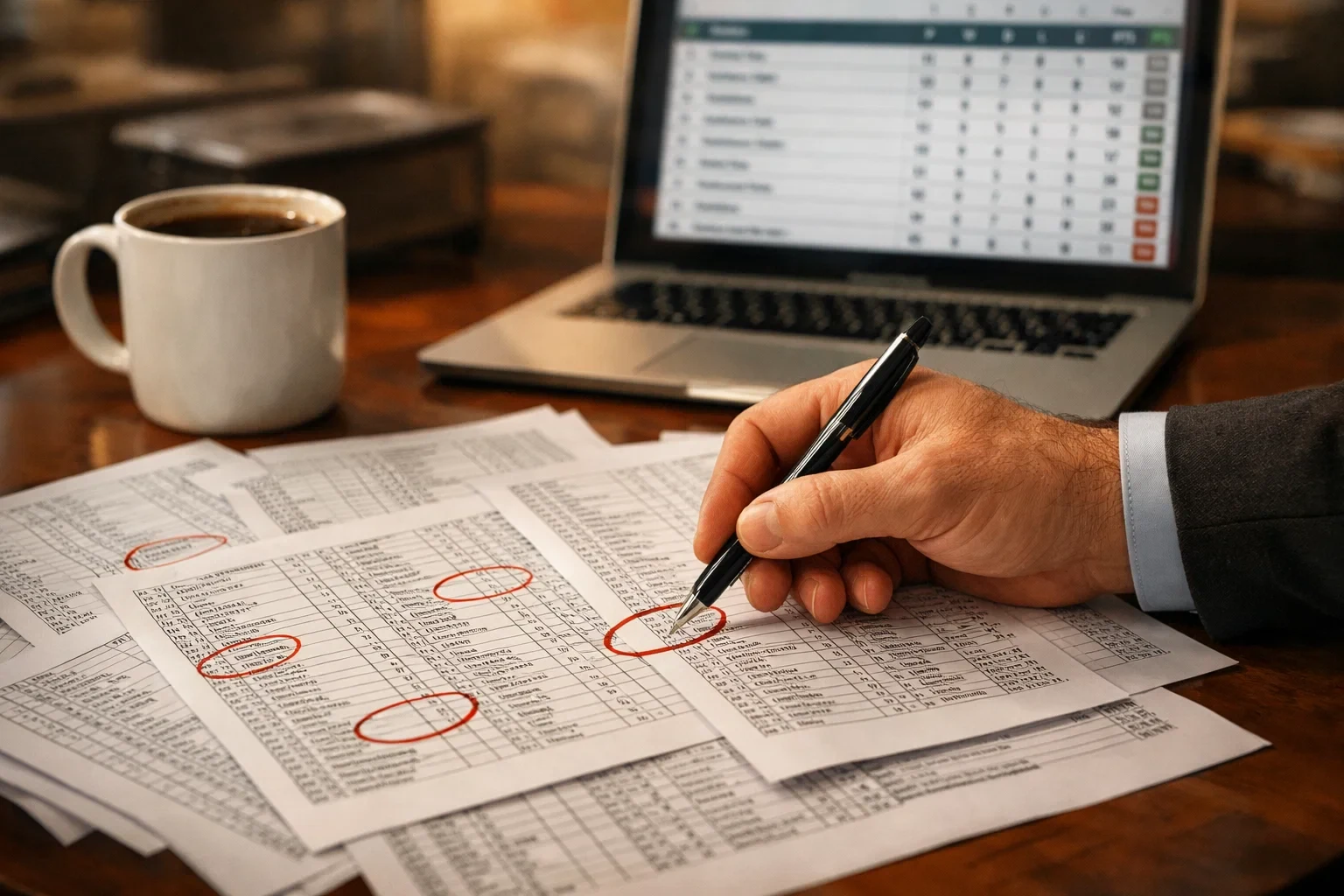 Lista de jogos da Championship sobre secretária com análise de datas